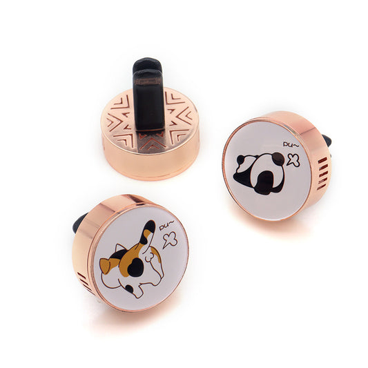 Creative Car Air Freshener Metal Perfume Diffuser Clip with 10Pack Solid Aroma Tablets Cars Aroma Diffuser Locket