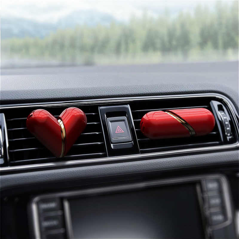 Heart Shape Car Air Freshener Creative Rotatable Perfume Diffuser Clip for Auto AirVent Aromatherapy Diffusers